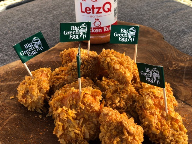 krokante kibbeling op de bbq