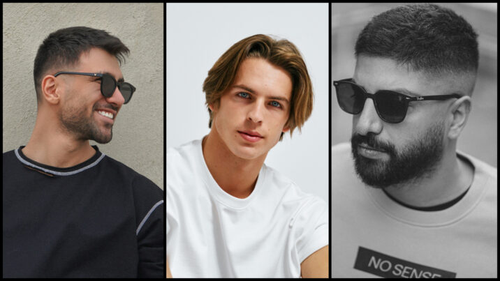 Drie mannen met een zomerkapsel voor mannen 2025