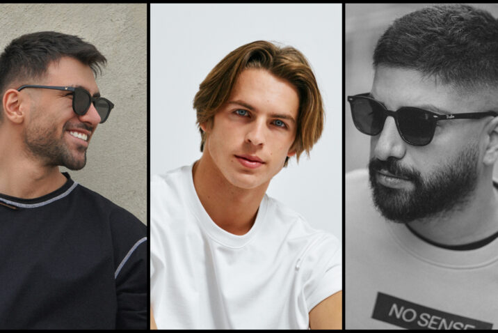 Drie mannen met een zomerkapsel voor mannen 2025
