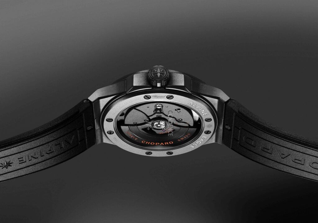 Chopard ALPINE EAGLE 41 SL CADENCE 8HF achterkant van het horloge 
